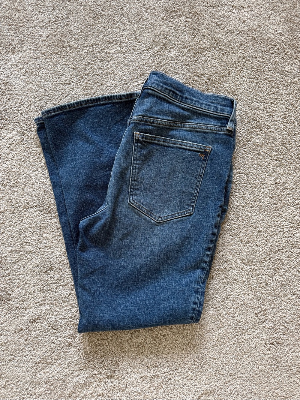 Madewell Mid Rise Kick Out Dark Blue Denim Jeans